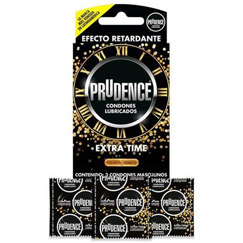 Condones Prudence Extra Time 3 Piezas Foco Rojo