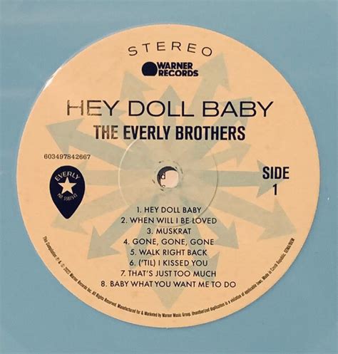 The Everly Brothers Lp Hey Doll Baby Lp Colored Vinyl Ltd Bear