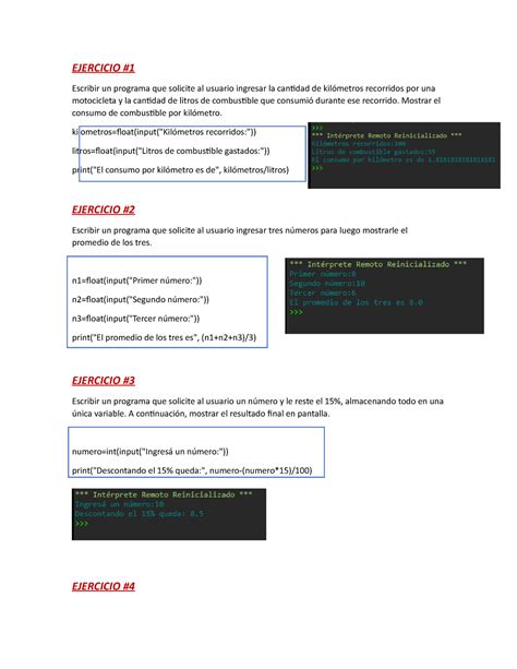 Ejercicios Fundamentos De Programacion EJERCICIO Escribir Un Programa