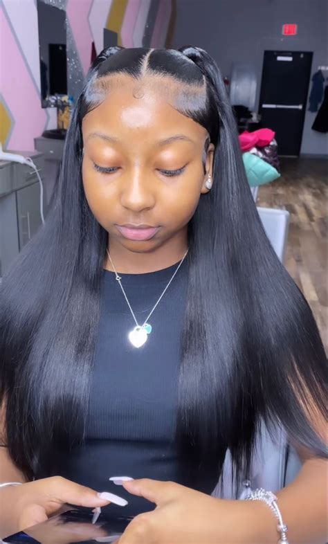 Frontal Wig Hairstyles Sleek Ponytail Hairstyles Pretty Braided