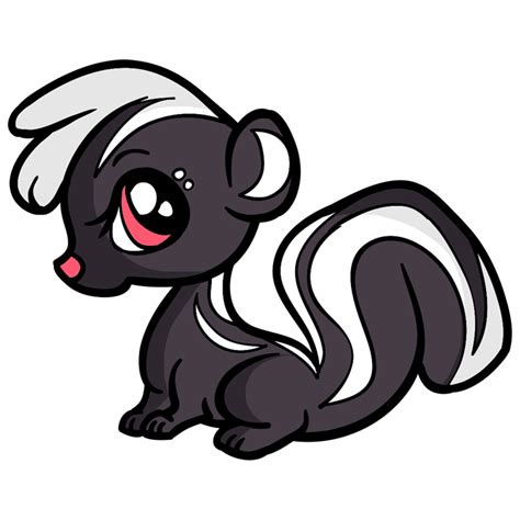 Learn how to draw a Baby Skunk - EASY TO DRAW EVERYTHING