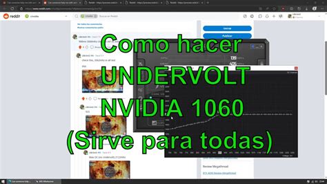 Como Hacer Undervolt Nvidia 1060 Mejor Configuracion Bajar Temperatura