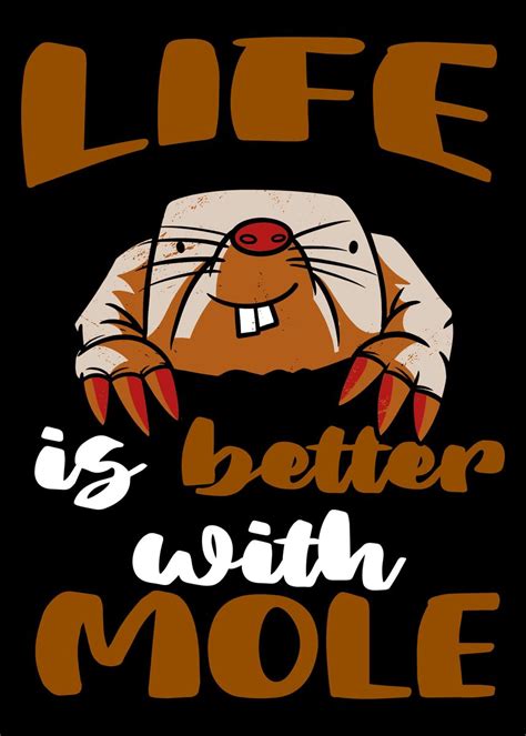 Funny Naked Mole Rat Ugly Poster Picture Metal Print Paint By