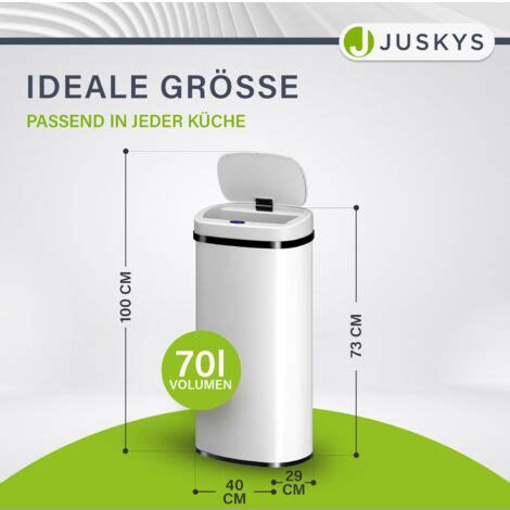 Juskys Automatik M Lleimer Mit Sensor L Elektrischer Abfalleimer