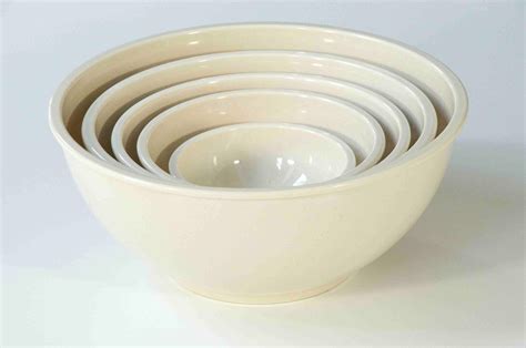 Yumi Nature White Stacking Bowls Set Of 5