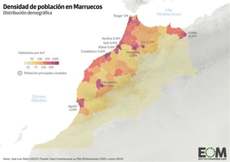 El Mapa De La Densidad De Poblaci N En Marruecos Mapas De El Orden