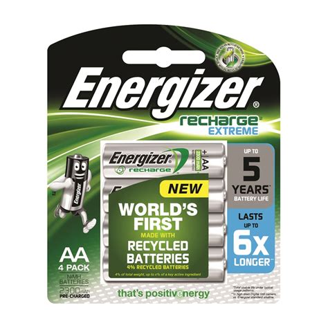 Energizer Aa Recharge Batteries Pack Bunnings Warehouse