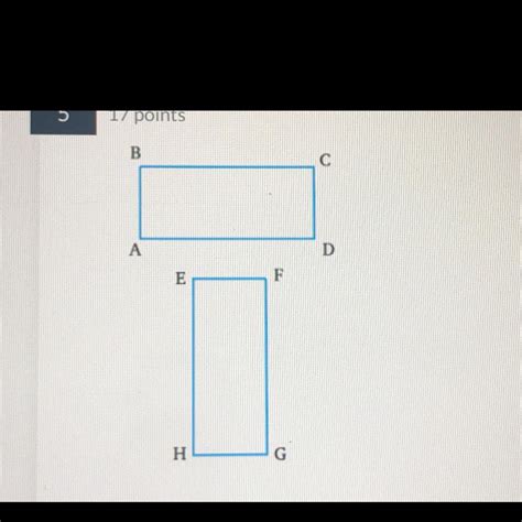 Rectangle Abcd Is Congruent To Rectangle Efgh If Side Ef Is Feet And