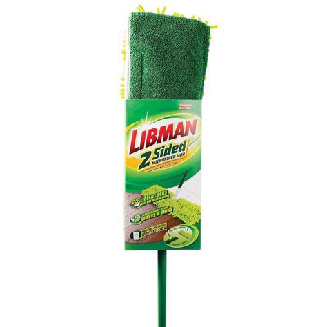 Libman 2 Sided Wet And Dry Microfiber Mop Refill Green Velcro Gripper