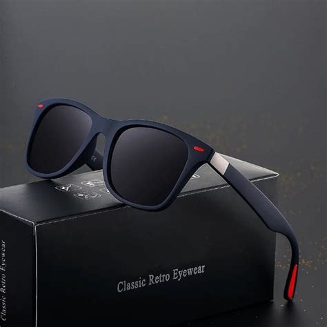 Classic Polarized Sunglasses Men Brand Design Driving Square Frame Sun