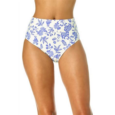 Women S Catalina Floral Upf 50 Foldover High Waist Swim Bottoms