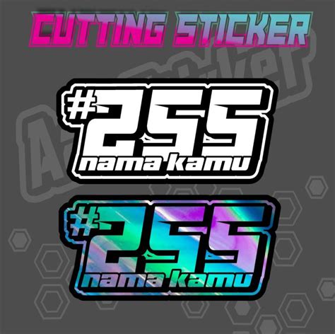 Stiker Custom Nomor Dan Nama Stiker Cutting Nomor Star Nomor Balap