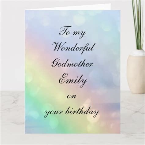 Personalised Godmother Birthday Card