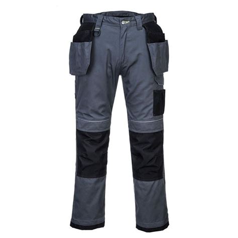 Portwest Pantalon De Travail Holster PW3 Gris Noir 36 Leroy