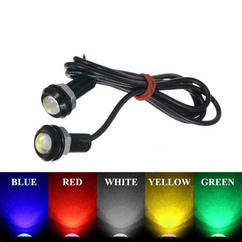 Pcs Mm W Car Motorcycle Led Eagle Eye Light Car Fog Drl Day Time