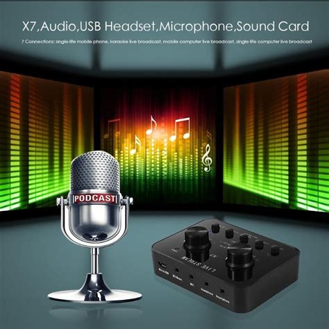 Carte Son Usb Broadcast Audio Usb Casque Microphone Webcast