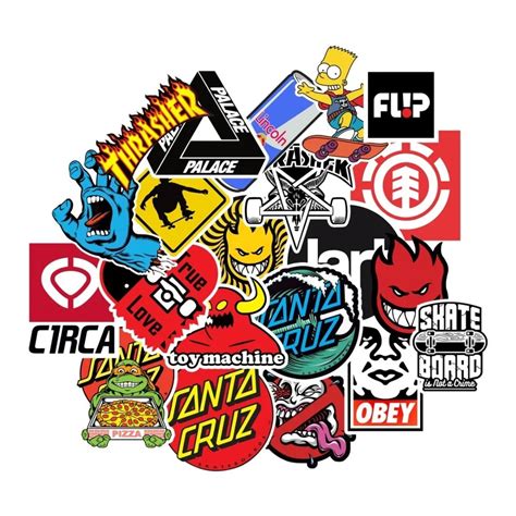 Kit de Adesivos Sticker Skate Skateboard 49 Peças Ferkautoparts Peças e