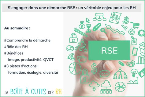 La Boîte à Outils Des Rh Sengager Dans Une Démarche Rse