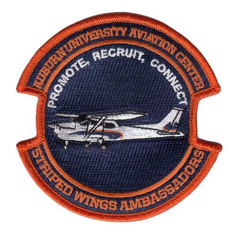 Auburn University Aviation Center Striped Wings Student Ambassadors Patch