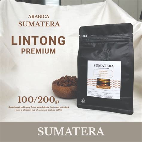 Jual Arabica Sumatera Lintong Premium Kopi Bean Bubuk 100 200gr