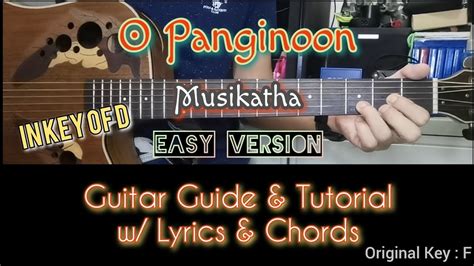 O Panginoon Musikatha Easy Guitar Guide And Tutorial W Lyrics And Chords Youtube