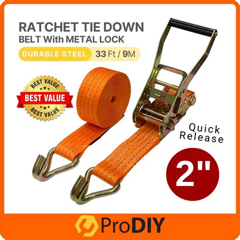 Prodiy Mm X M Ratchet Tie Down Straps Cargo Lashing Belt