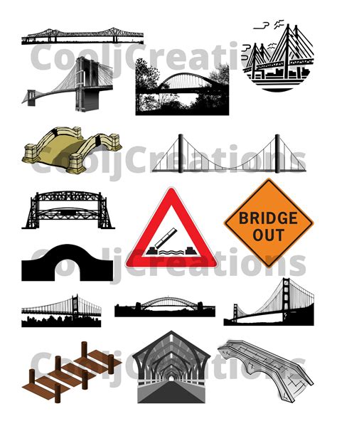 Bridges Clip Art Bridge Images Bridge Pictures for - Etsy