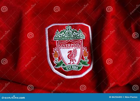 Liverpool emblem. editorial image. Image of league, shirt - 86256405