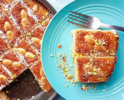 Basbousa Semolina Cake Moroccans Food