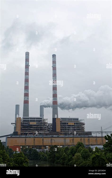 Smoke Billows From One Of Two Electrical Power Generating Units At The