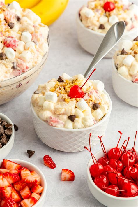 Banana Split Fluff Salad Recipe Frugal Mom Eh