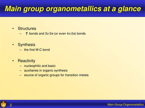 Ppt Main Group Organometallics Powerpoint Presentation Free Download