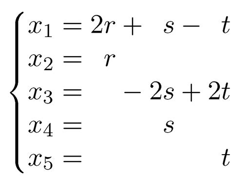 Systeme Aligning A System Of Linear Equations Tex Latex Stack