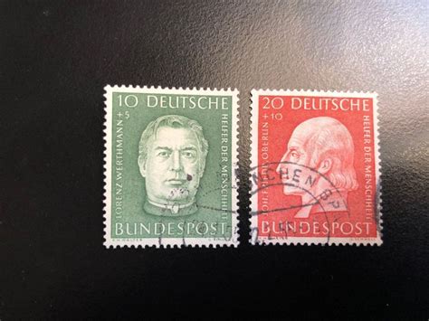 2 Timbres Oblit 1954 Allemagne RFA Kaufen Auf Ricardo