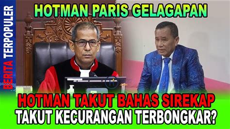 Hotman Paris Gelagapan Hotman Takut Bahas Sirekap Takut Kecurangan