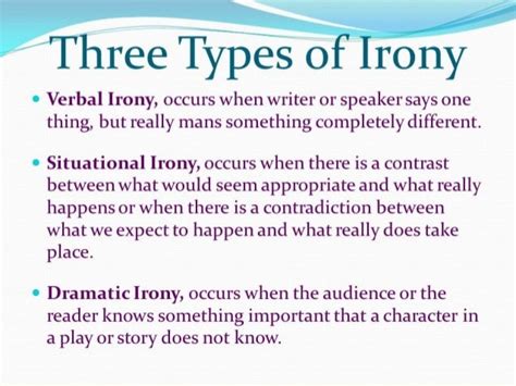 English 8 - Types of Irony