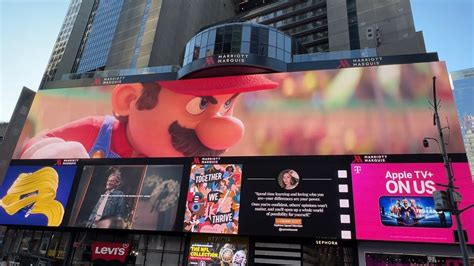 Massive Super Mario Bros Movie Billboard In New York City Youtube