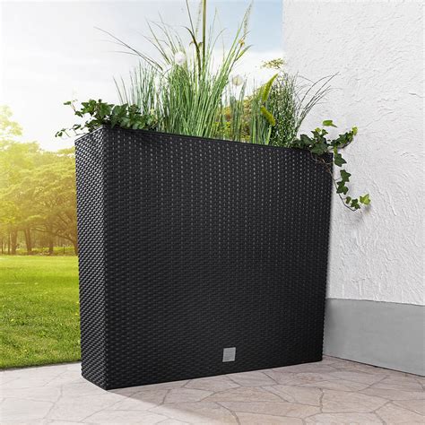 Powertec Garden Xxl Pflanzkasten In Rattan Optik Wall Anthrazit