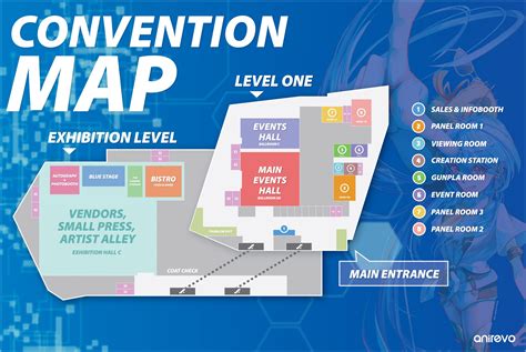 Convention Map 2023 - Anirevo Vancouver - Anime Revolution