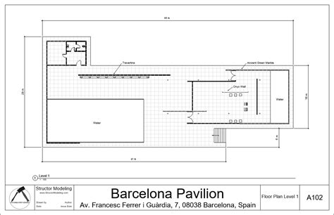 Barcelona Pavilion Floor Plan Measurements | Viewfloor.co