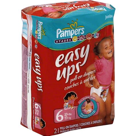 Pampers Easy Ups Pull On Diapers Size 6 37 Lb Dora The Explorer