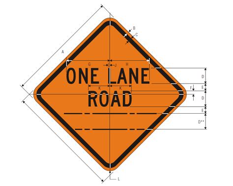 W20-4 ONE LANE ROAD - Signs & Safety Devices