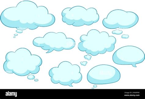 Speech Bubble Templates On White Background Illustration Stock Vector