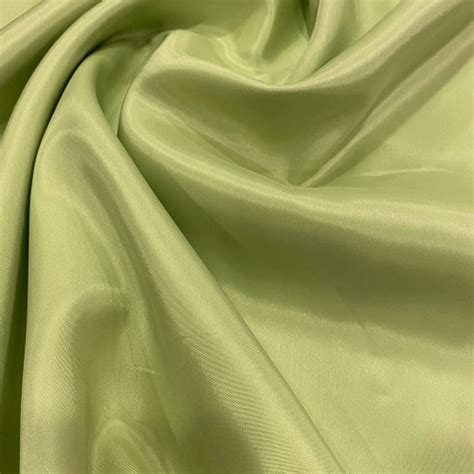 Anise Green 100 Acetate Lining Fabric — Tissus En Ligne