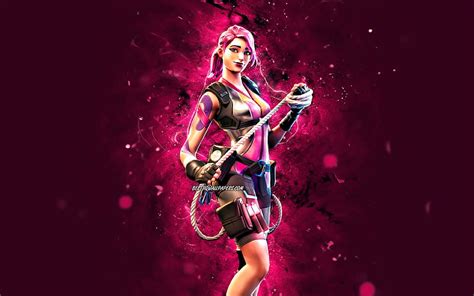 Journey Purple Neon Lights Fortnite Battle Royale Fortnite Characters Journey Skin Hd