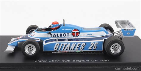 SPARK MODEL S1635 Escala 1 43 LIGIER F1 JS17 N 25 BELGIUM GP 1981