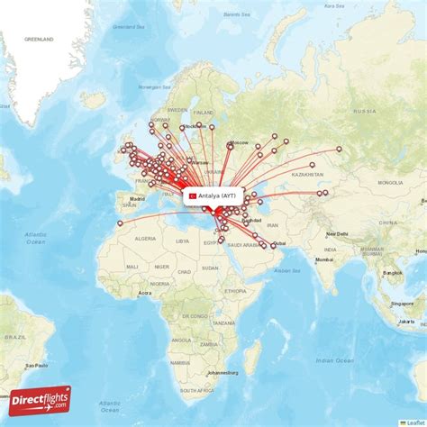 Direct Flights From Antalya Destinations Ayt Turkiye