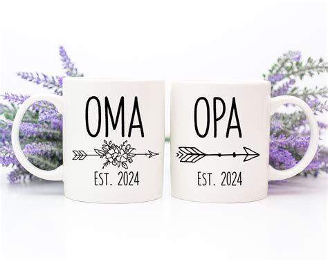 Oma Opa Mug Set Oma And Opa Gift Pregnancy Announcement To Oma Opa