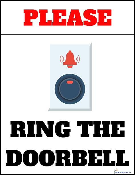 Please Ring Doorbell Sign Free Download Printable Star Free Printables Ring Doorbell Free