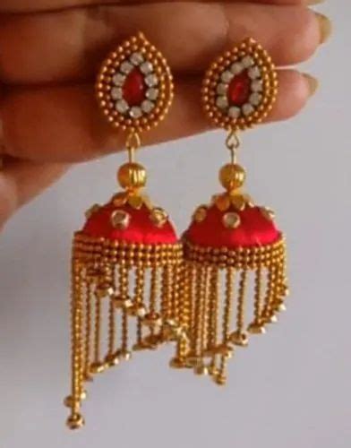 Blue Silk Thread Earrings At Rs Pair In Dindigul Id